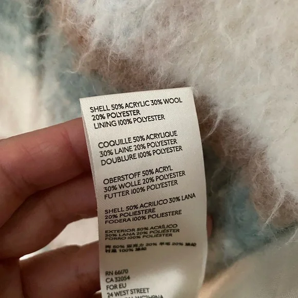 Anthropologie Cream and Blue Plaid Jacket - Picture 5 of 6